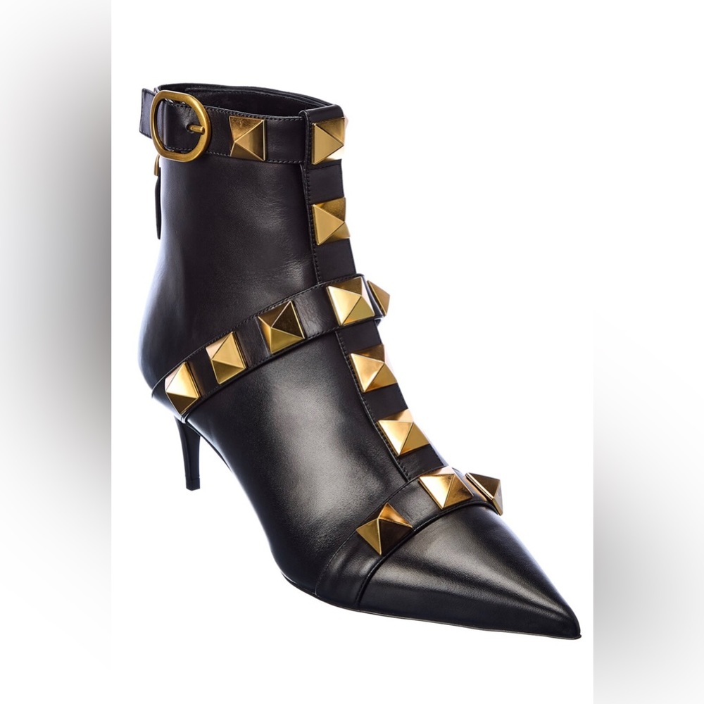 Valentino Roman Stud Leather Booties